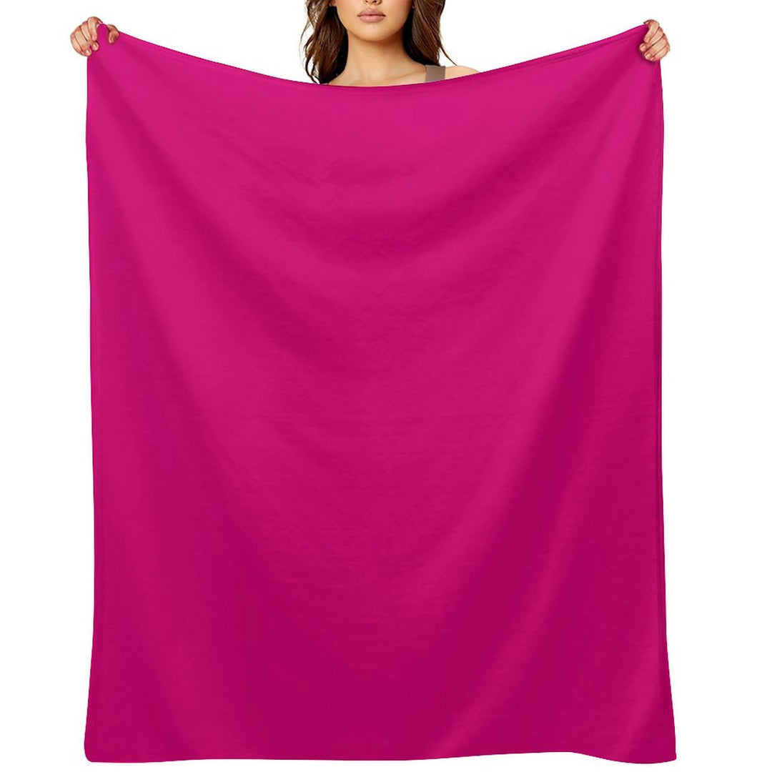 Hot Pink Fuchsia Solid Color Decor Quick-dry Throw Blanket