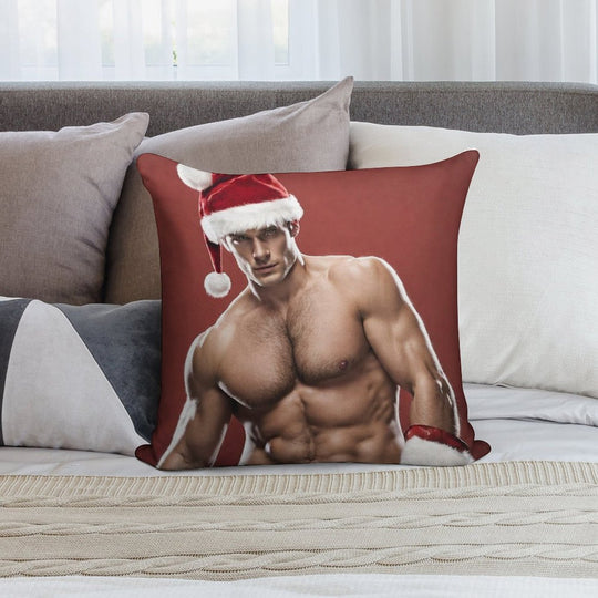 Henry Cavill, Xmas Santa Soft Fade-Resistant Throw Pillow