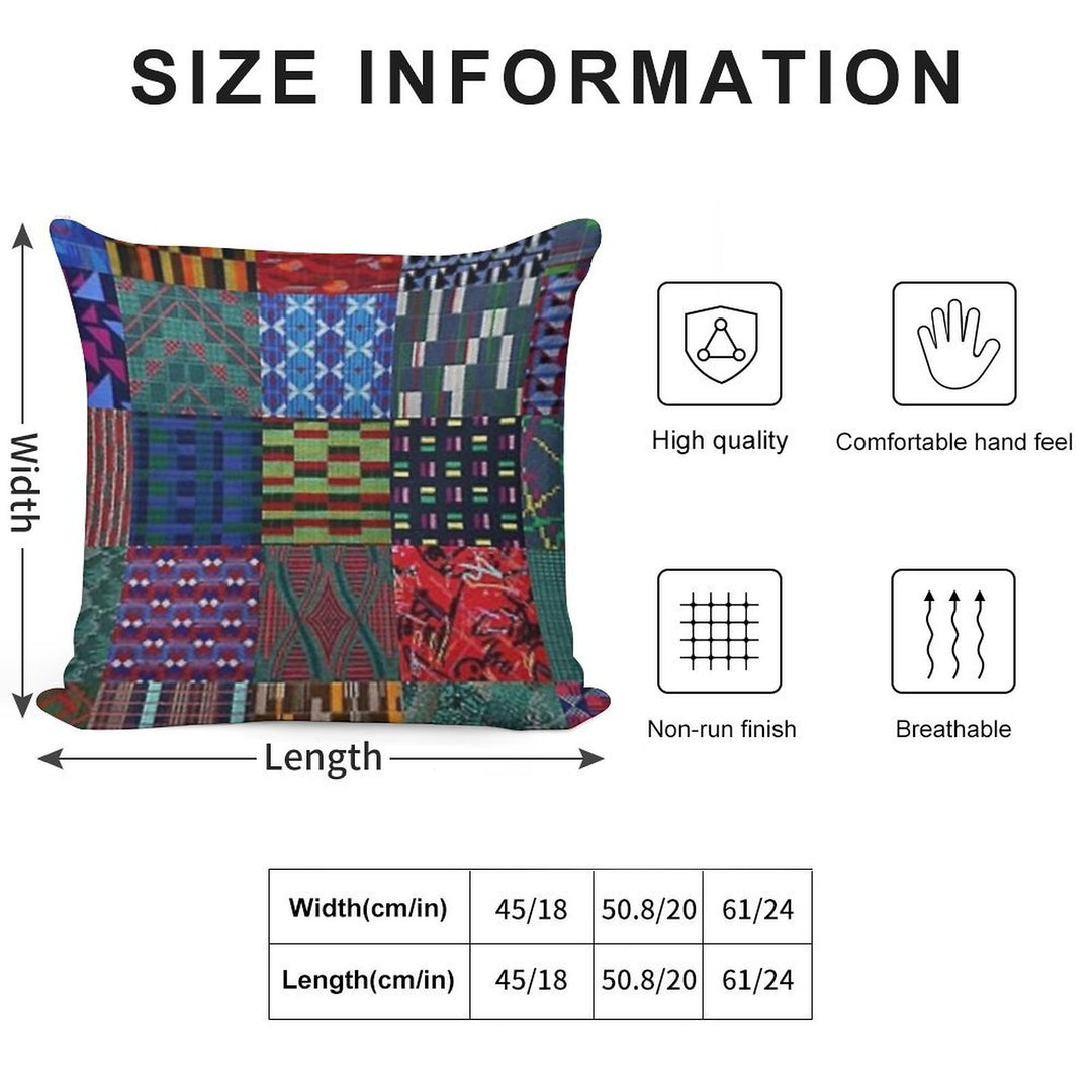 LONDON TRANSPORT FABRIC MONTAGE MOQUETTE SEAT COVER Soft Hidden Zipper Throw Pillow