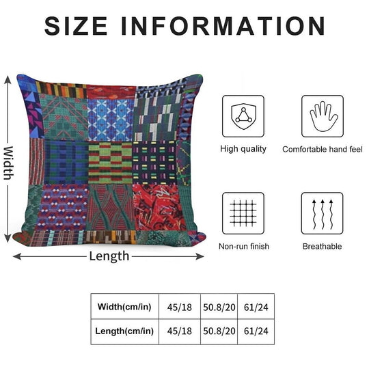 LONDON TRANSPORT FABRIC MONTAGE MOQUETTE SEAT COVER Soft Hidden Zipper Throw Pillow