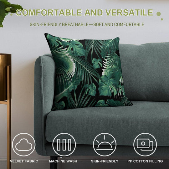 Tropical Jungle Leaves Dream #6 #tropical #decor #art Soft Warmth Comfort Throw Pillow