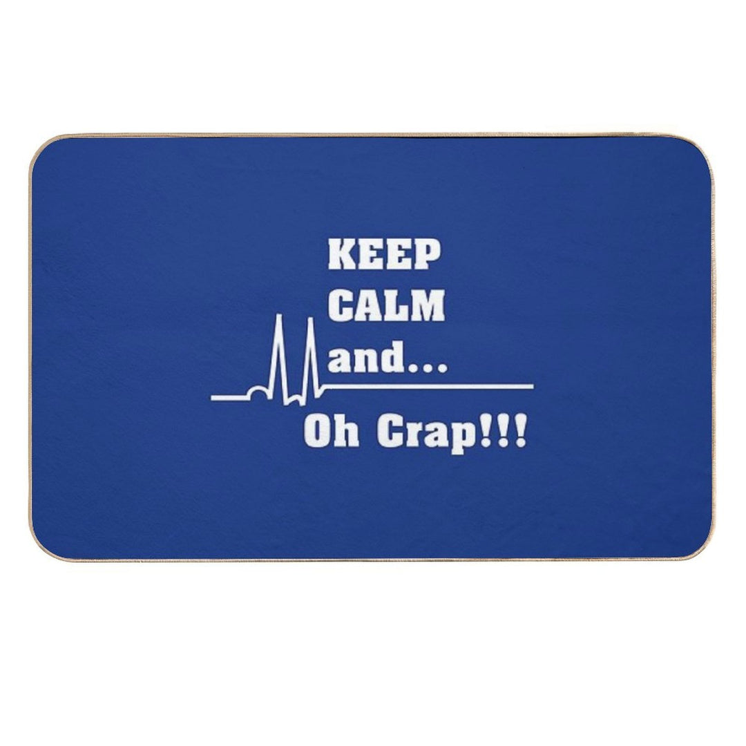 Funny Cardiac Nurse Or Nurse Asystole Design  Rapid-Drying Bath Mat