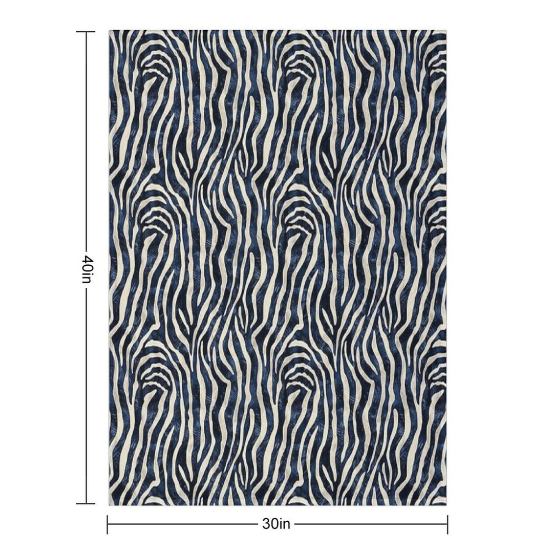 Tropical Zebra Fusion Sustainable Throw Blanket