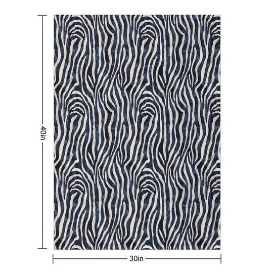 Tropical Zebra Fusion Sustainable Throw Blanket