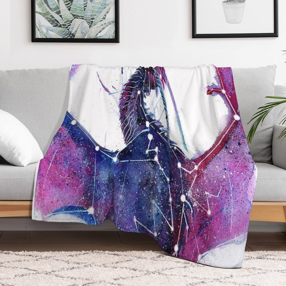 Galaxy Dragon Lightweight Throw Blanket