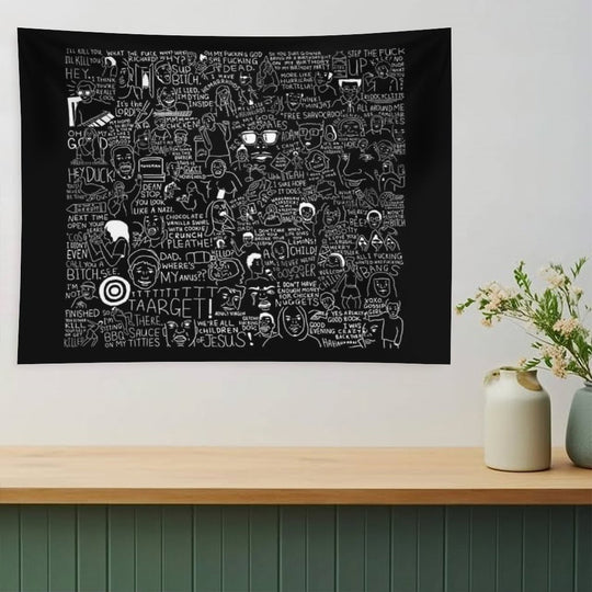 (INVERTED VERSION) An Ultimate Vine Compilation But Instead of A Video Its Just Terribly Drawn Tapestry