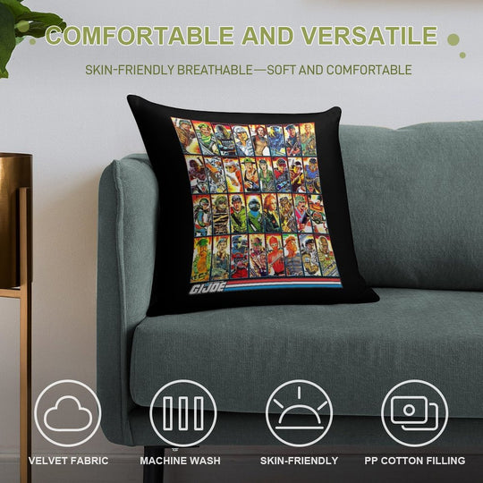 G.I. Joe in The 80s! Soft Luxury Feel Throw Pillow
