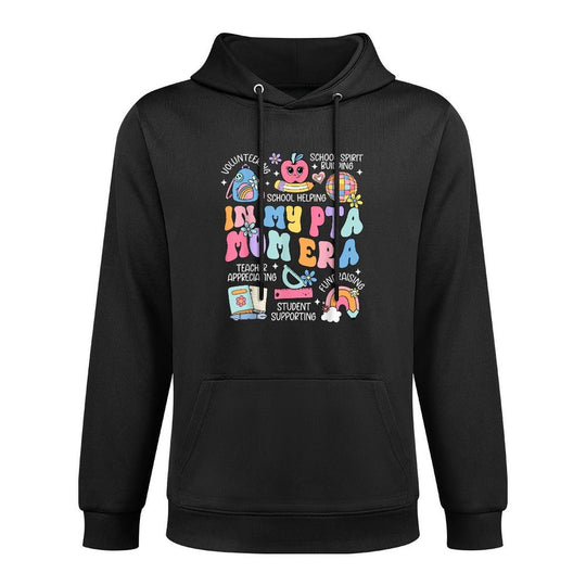 Groovy in My PTA Mom Era Parent Association Organization Colorfast Hoodie