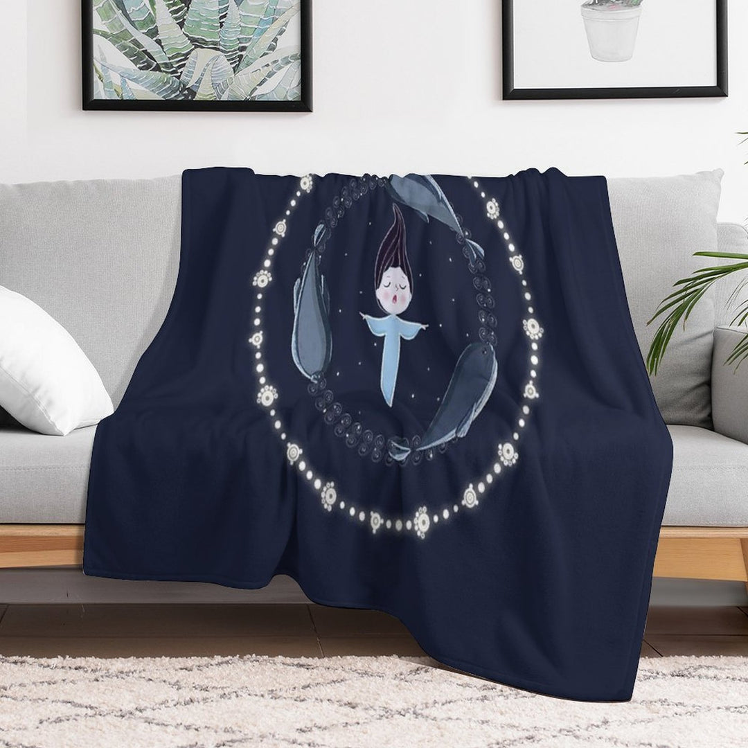 Song of The Sea - Selkie And Seals Lightweight Throw Blanket