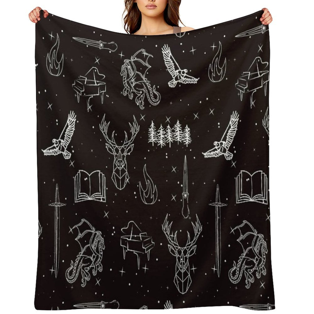 Throne of Glass Pattern Travel-friendly Throw Blanket