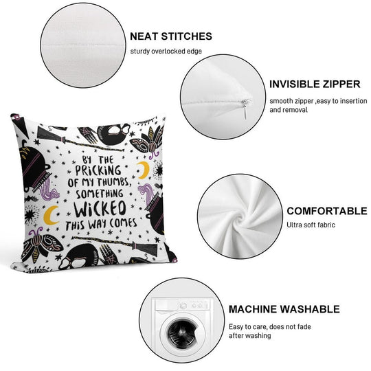 By The Pricking of My Thumbs, Something Wicked This Way Comes Soft High-Density Material Throw Pillow