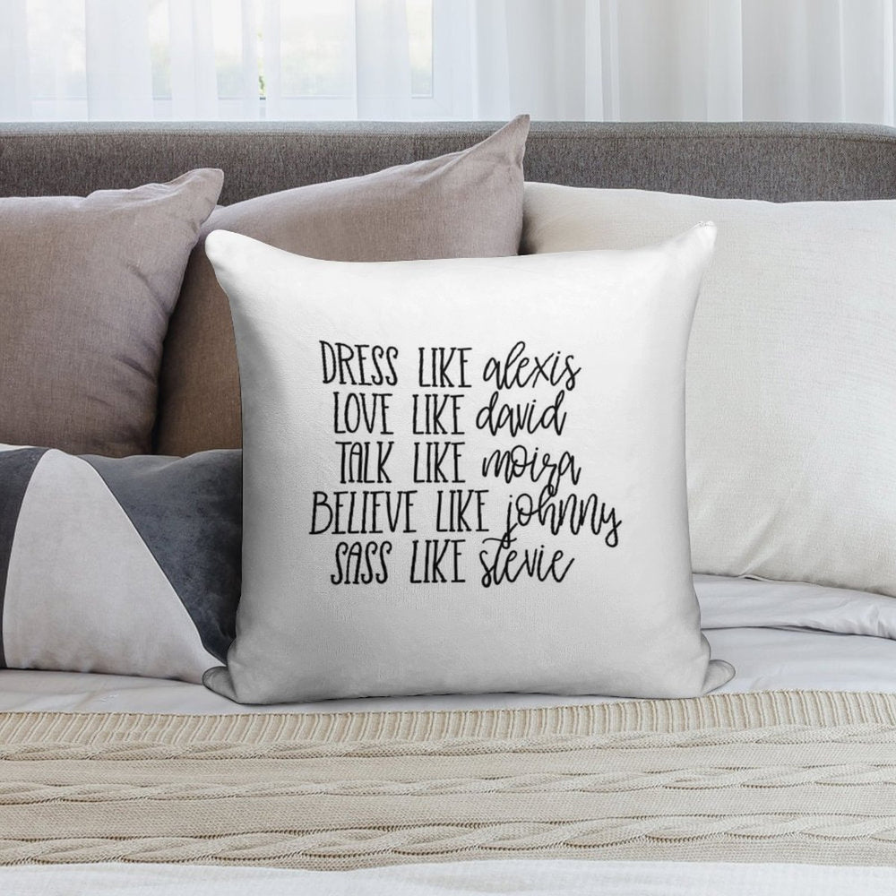 Live Like Schitt's Creek Soft Luxury Feel Throw Pillow