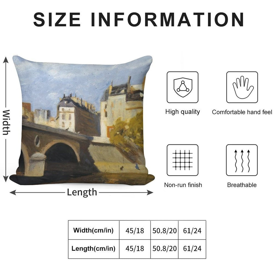 Bridge on The Seine   1909 by Edward Hopper Soft Style Accent Throw Pillow