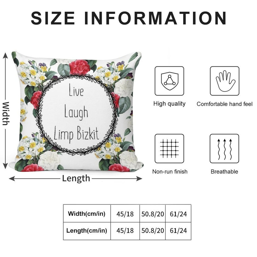 Live Laugh Limp Bizkit Soft Luxury Feel Throw Pillow