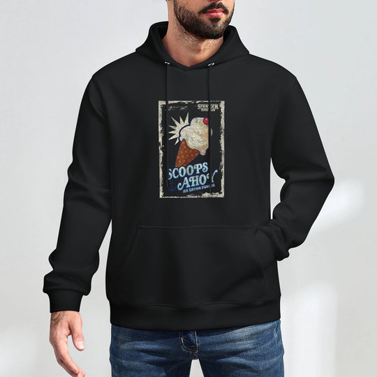 Stranger Things Scoops Ahoy Ice Cream Cone Vintage Poster Moisture-Wicking Hoodie