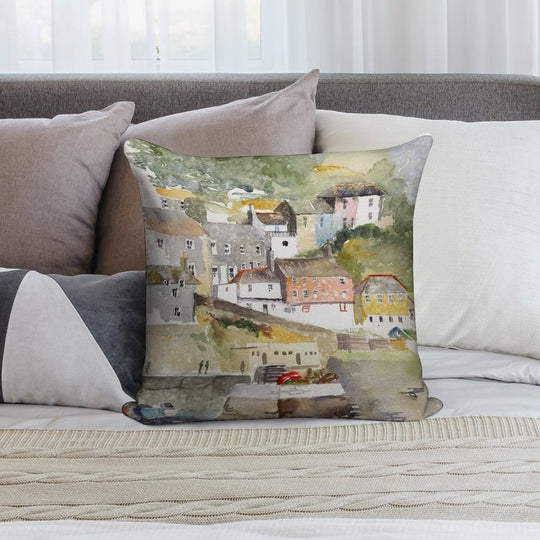 Mevagissey, Cornwall Soft Fade-Resistant Throw Pillow