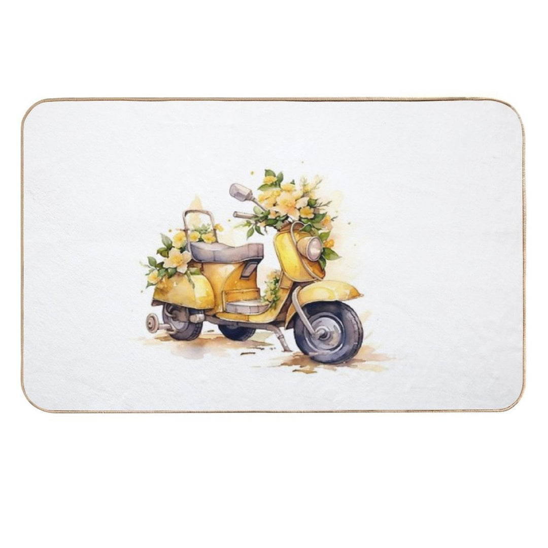 Floural Locomotion III  Eco-Friendly Bath Mat