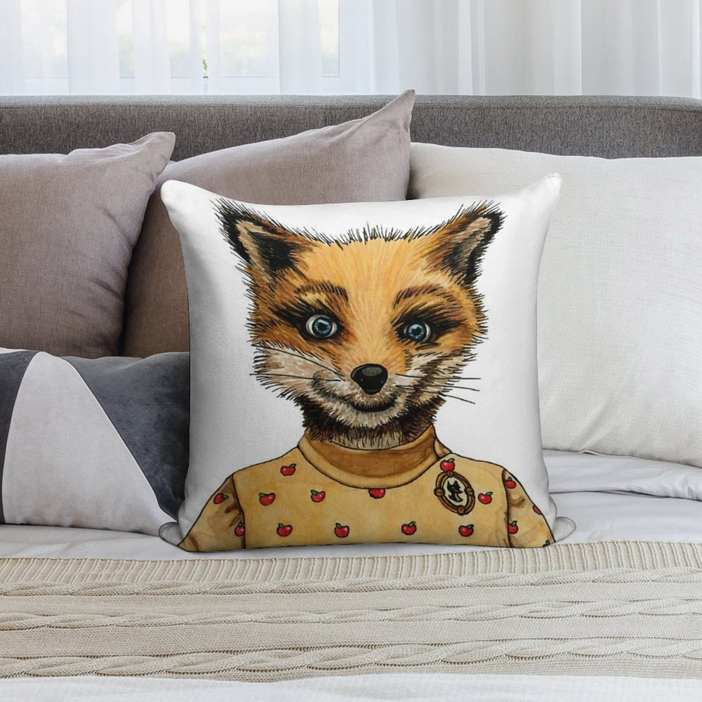Mrs. Fox Soft Anti-Pilling Throw Pillow