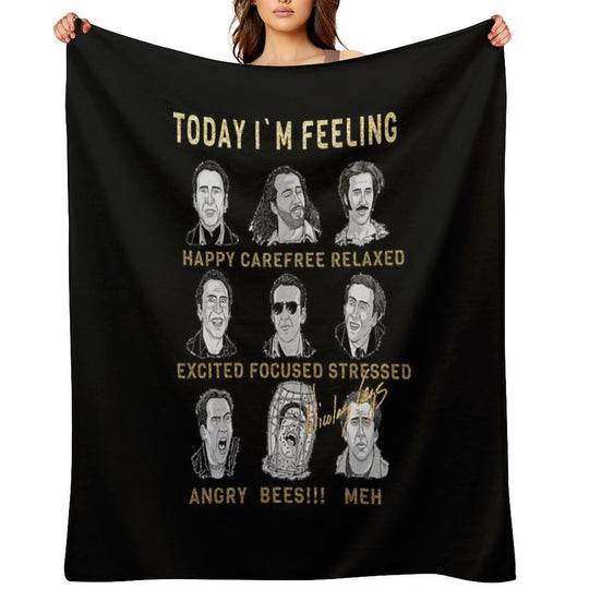 Nicholas Cage - Nicolas Cage - Nick Cage - Nic Cage Lightweight Throw Blanket