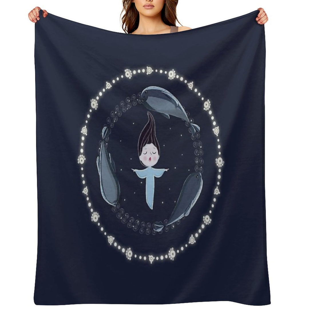 Song of The Sea - Selkie And Seals Lightweight Throw Blanket