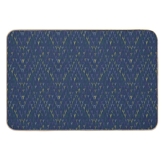 Ikat Seamless Ethnic Thai Pava Durable Bath Mat