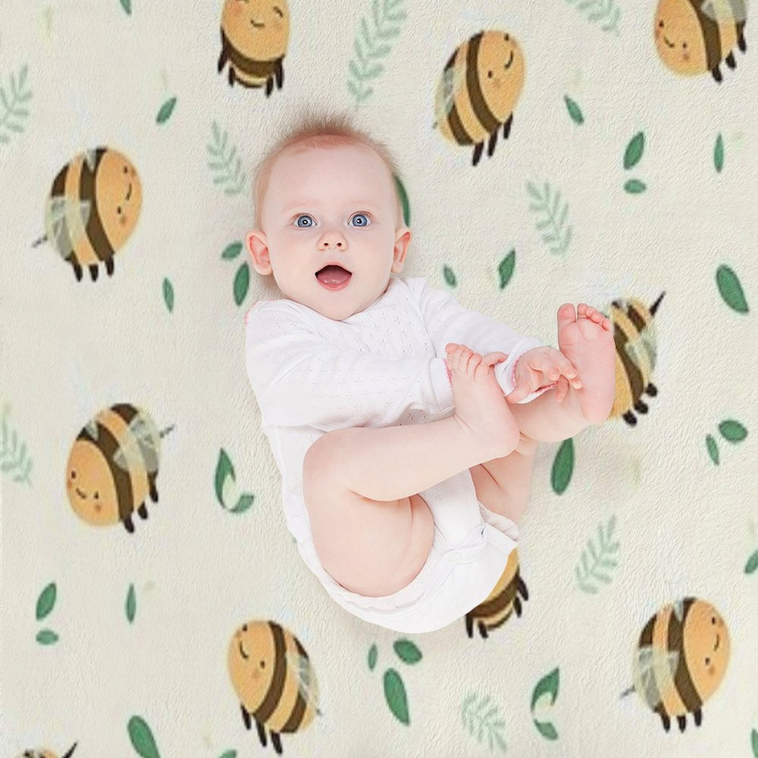 Lots of Bees Machine-washable Throw Blanket