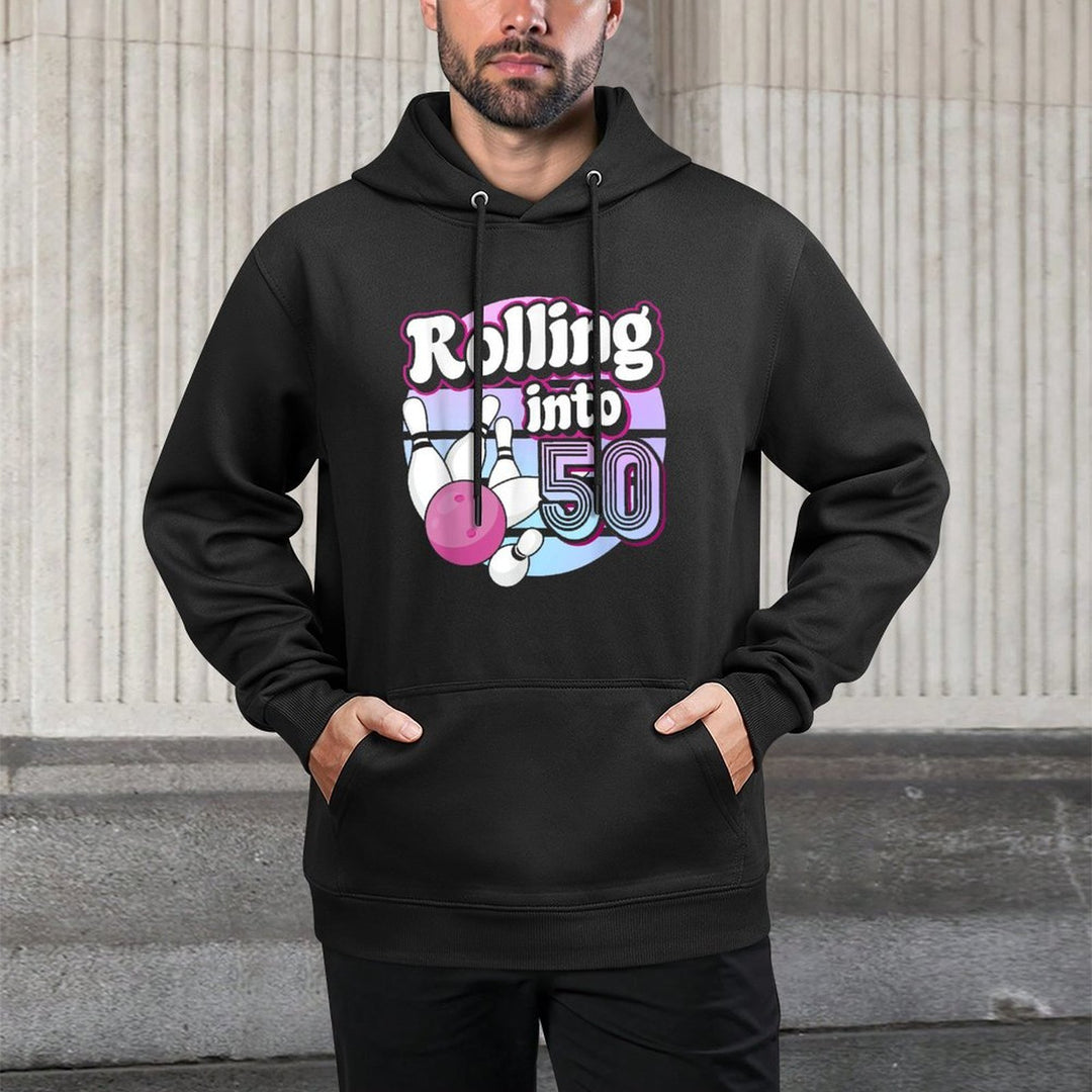 Rolling Into 50 Bowling 50th Birthday Casual Wear Hoodie