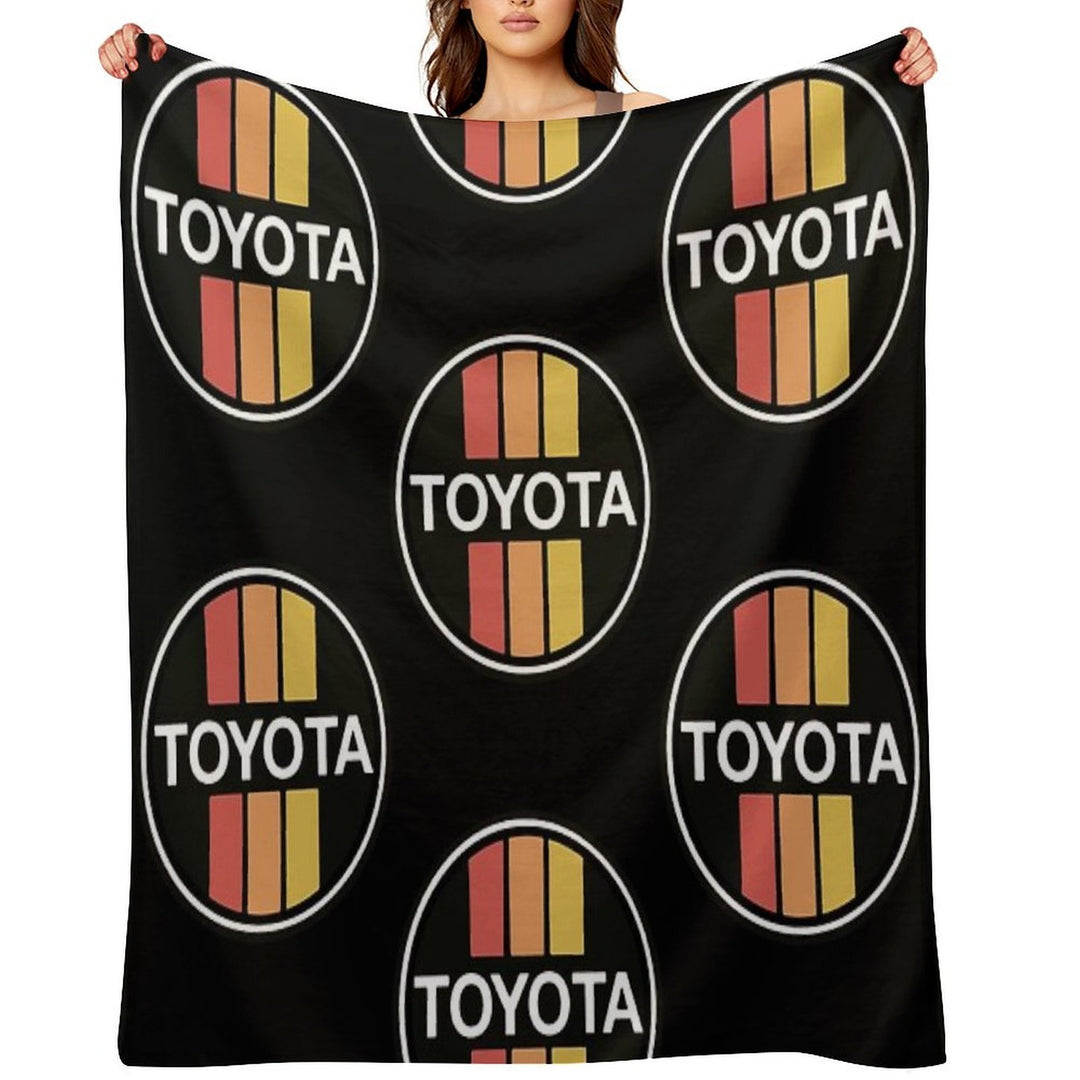 Vintage 70s TOYOTA Cars Japan Shrink-resistant Throw Blanket