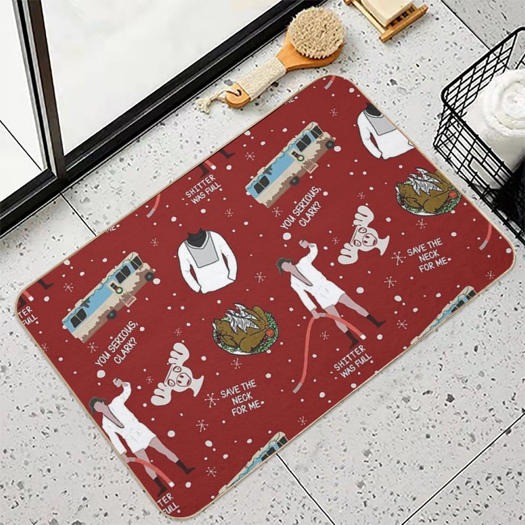 Cousin Eddie Christmas Vacation Shitters Full  Fade-Resistant Bath Mat