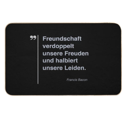Francis Bacon Zitat Über Freundschaft Auf Deutsch  Eco-Friendly Bath Mat