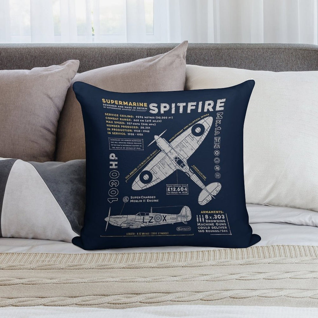 Spitfire Soft Luxury Feel Throw Pillow