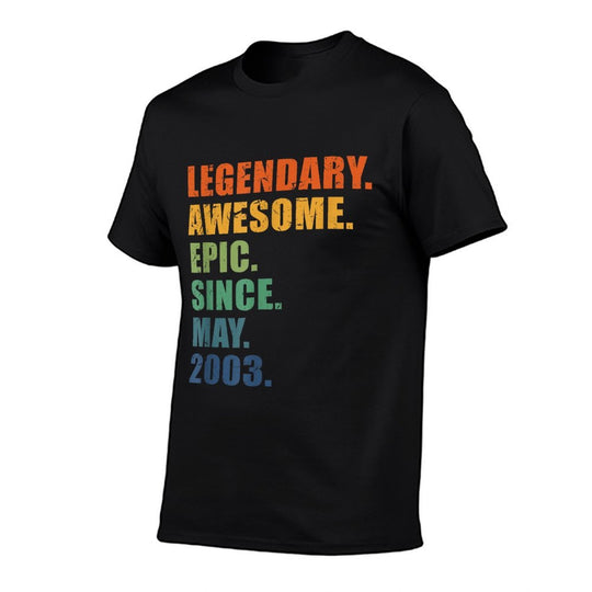 2003 May For Men Women 21 Year Anniversary 21st Birthday  Vintage-inspired T-Shirt