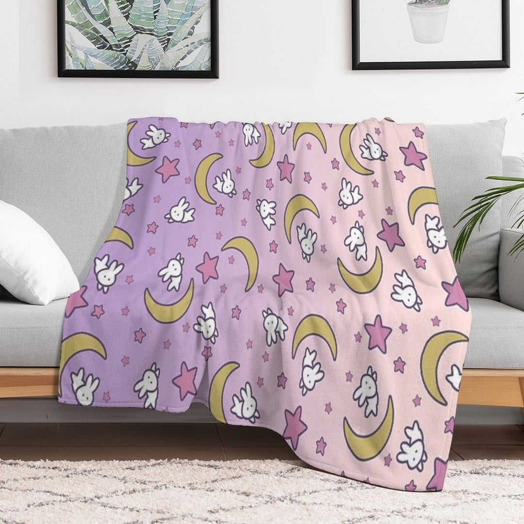 Sailor Moon - Usagi's Print Moon Bunny Blanket Wrinkle-free Throw Blanket