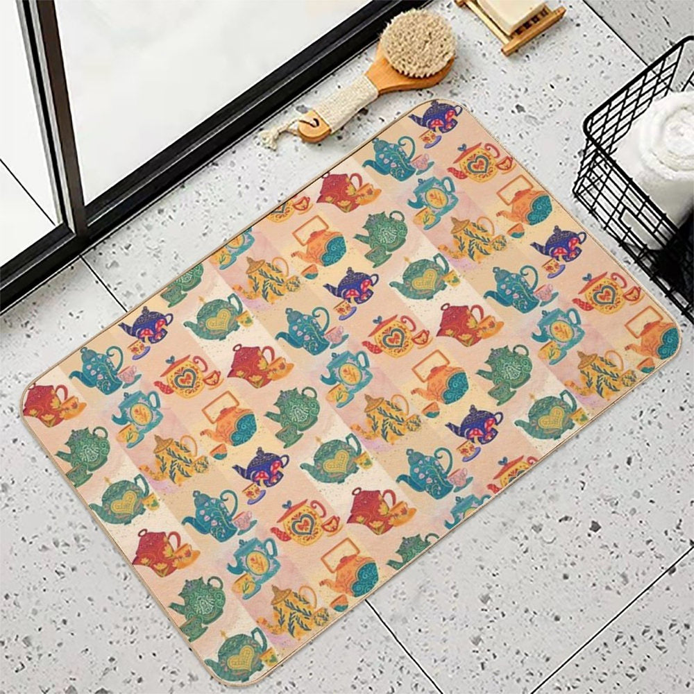 Tea Pots  Non-Slip Bath Mat