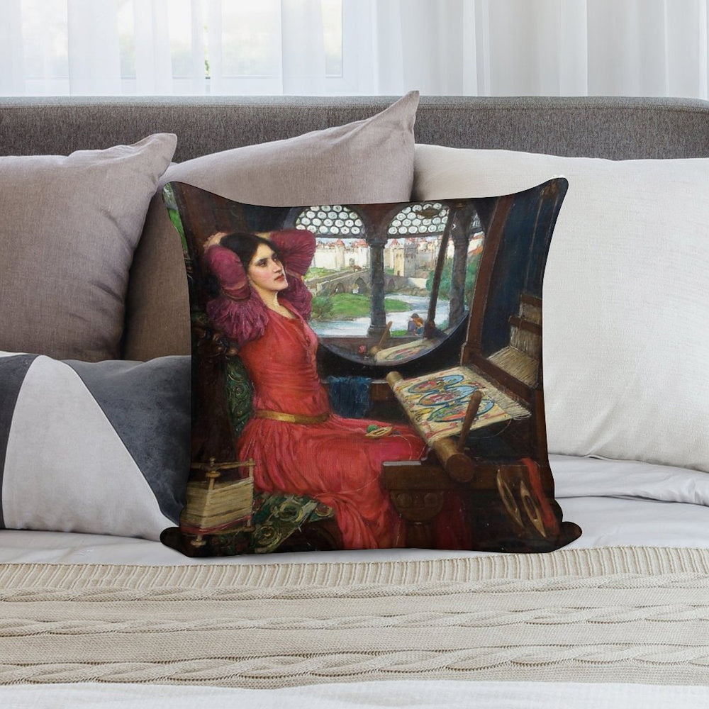 I Am Half Sick of Shadows, Said The Lady of Shalott - John William Waterhouse Soft High-Density Material Throw Pillow