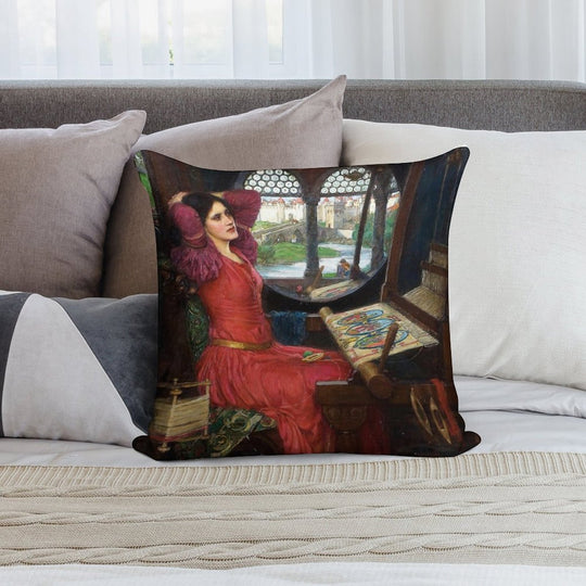 I Am Half Sick of Shadows, Said The Lady of Shalott - John William Waterhouse Soft High-Density Material Throw Pillow