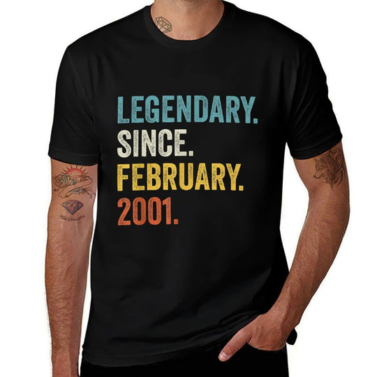 Legendary Since February 2001 21st Birthday  Relaxed-fit T-Shirt