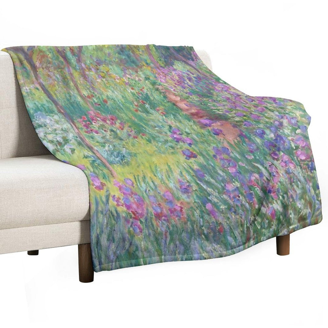 The Artist's Garden at Giverny Anti-pilling Throw Blanket