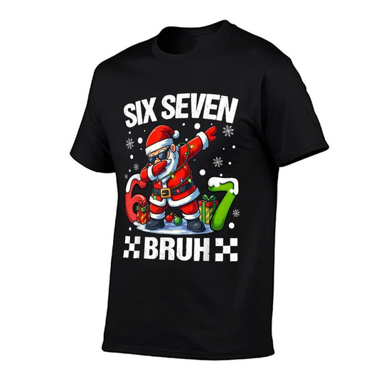 67 Christmas 6 7 Six Seven Bruh Xmas Holiday Gen Alpha Slang  Trendy Pattern T-Shirt