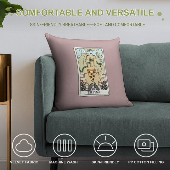 Pizza Reading Soft Durable Construction Throw Pillow