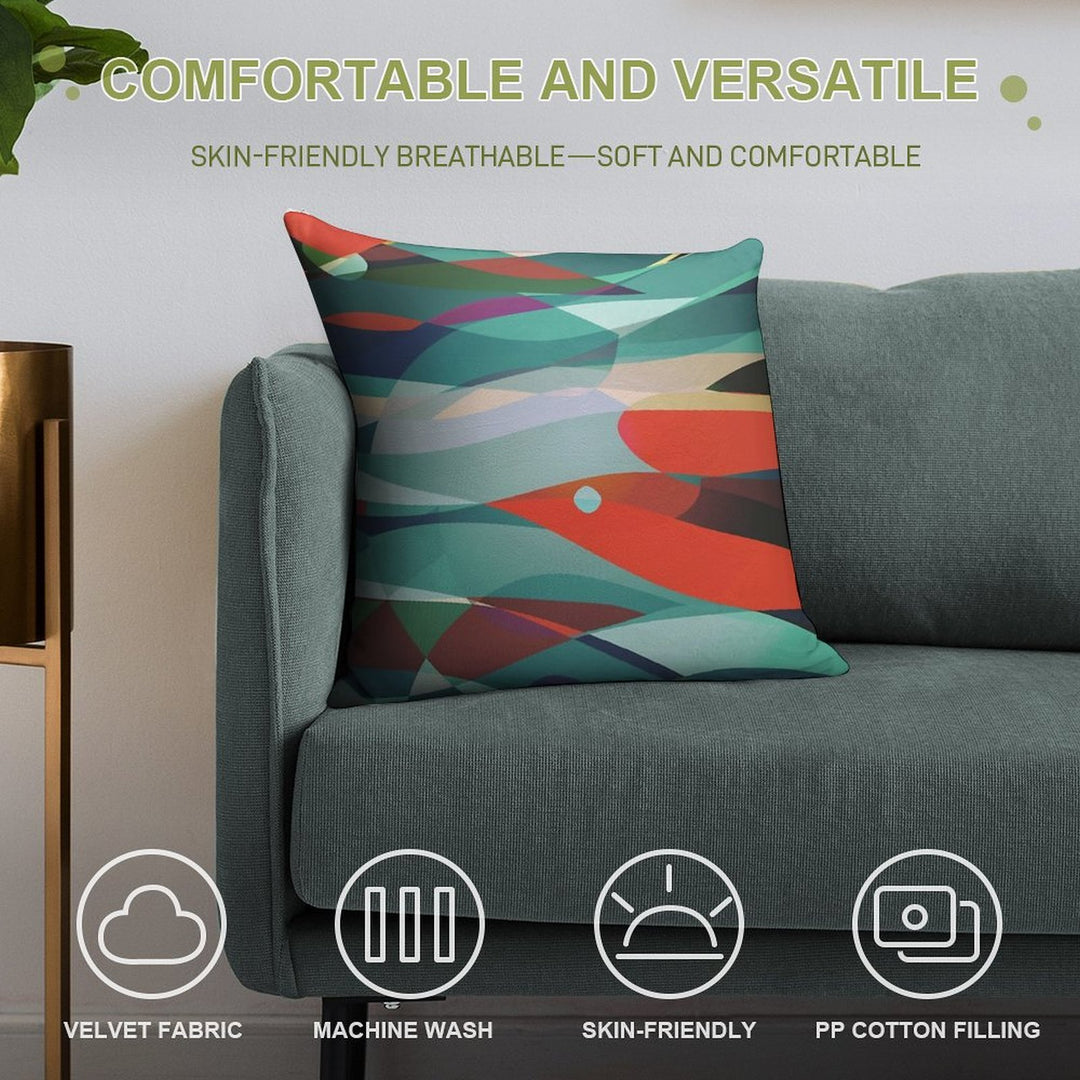 Red Bird Soft Fade-Resistant Throw Pillow