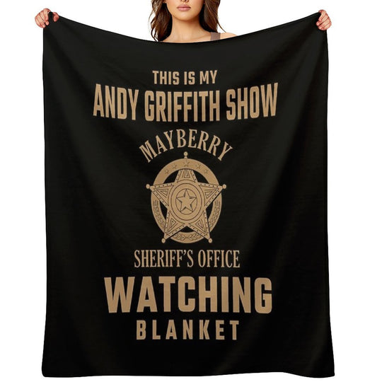 This Is My Andy Griffith Show Watching Blanket  Funny Retro TV Throw Blanket Easy Care Throw Blanket
