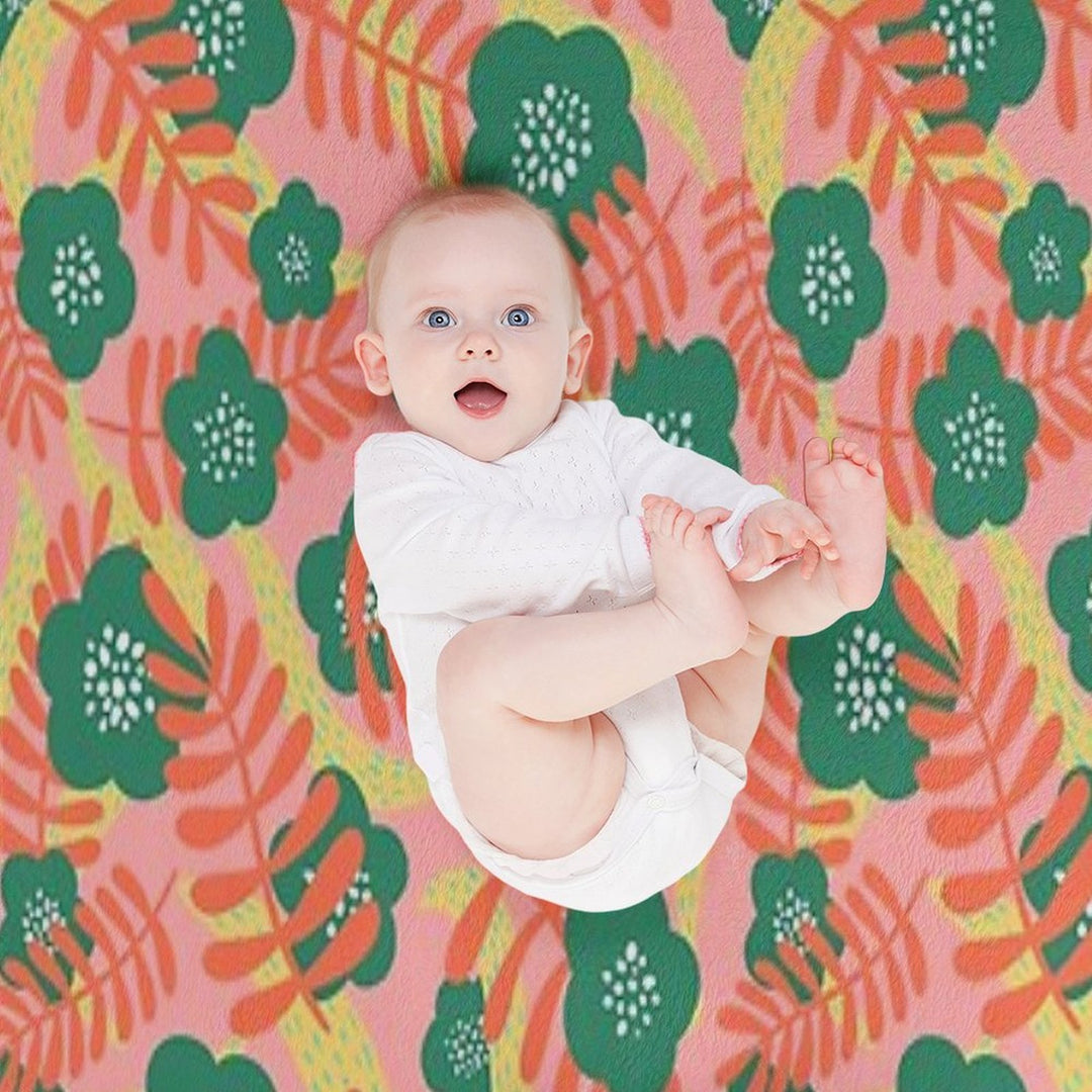 Bright Florals Multi-functional Throw Blanket