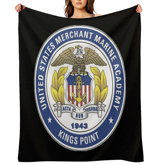 Merchant Marine Academy Logo Gift-ready Throw Blanket