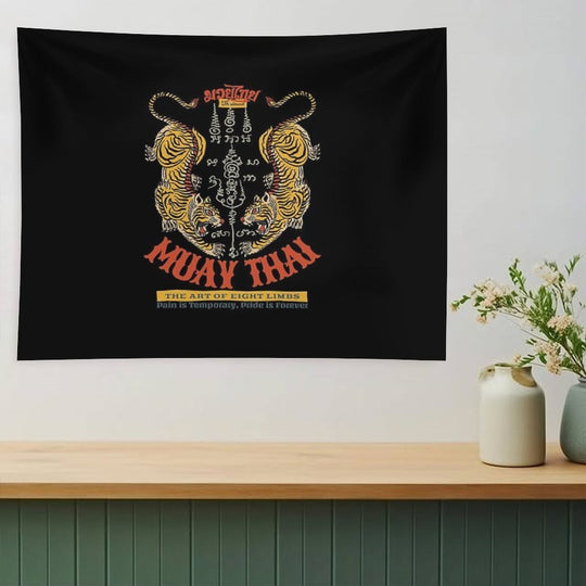 Classic Muay Thai Tiger Tattoo Tapestry
