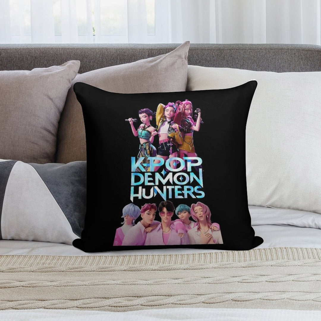 K-Pops Demons Hunterss Anime Soft Fade-Resistant Throw Pillow