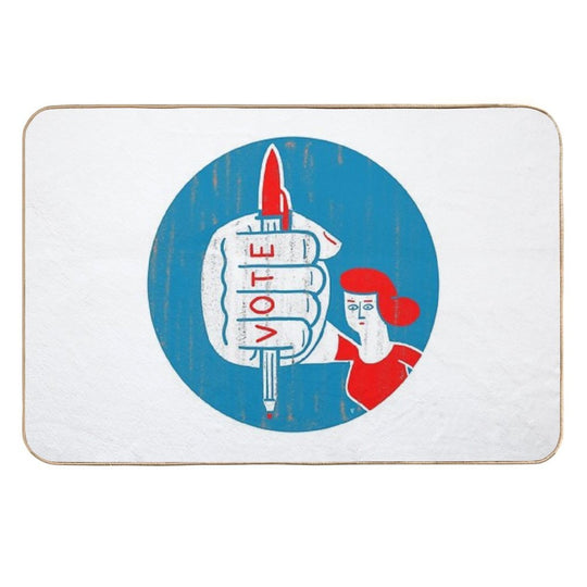 Rise Up And Vote  Easy Maintenance Bath Mat