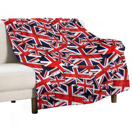 Union Jack British England UK Flag Plush Throw Blanket