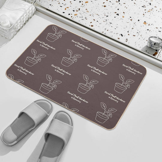 Serial Plant Murderer in Recovery – Funny Plant Lover T-Shirt & Merch  Stain-Proof Bath Mat