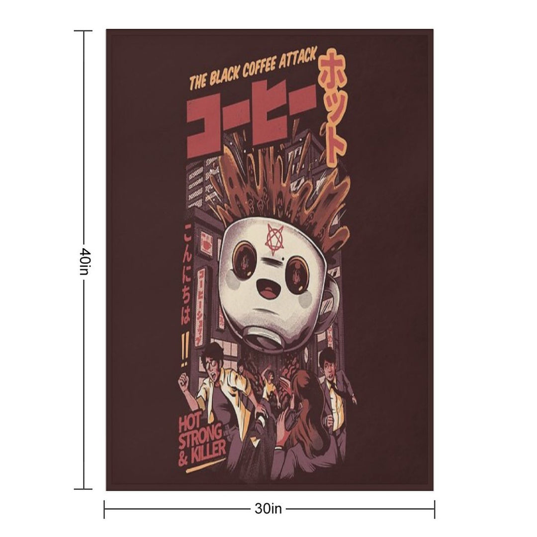 Black Magic Coffee Wrinkle-free Throw Blanket